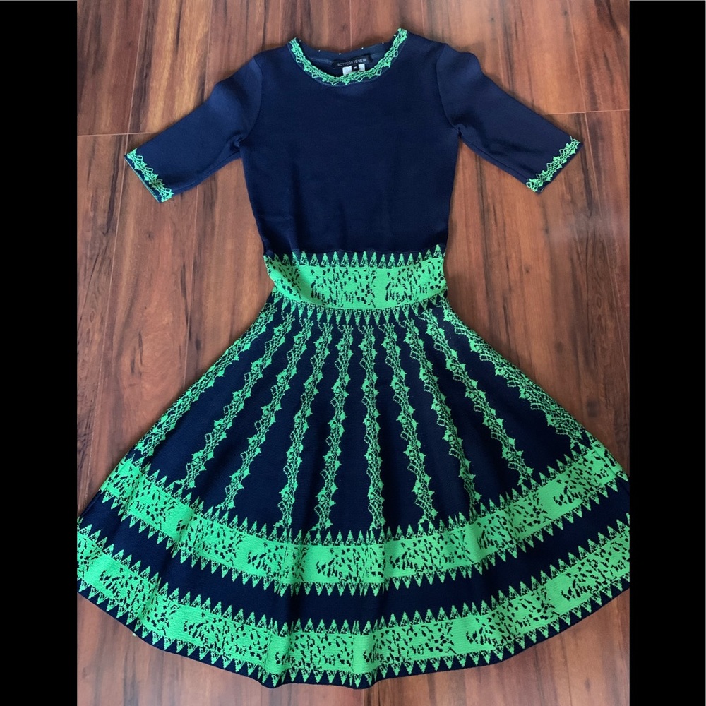 Bottega Veneta Navy/Green dress S/M